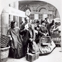 Die Abfahrt des Zuges, 1868 (stereoskopisches Daguerreotyp)